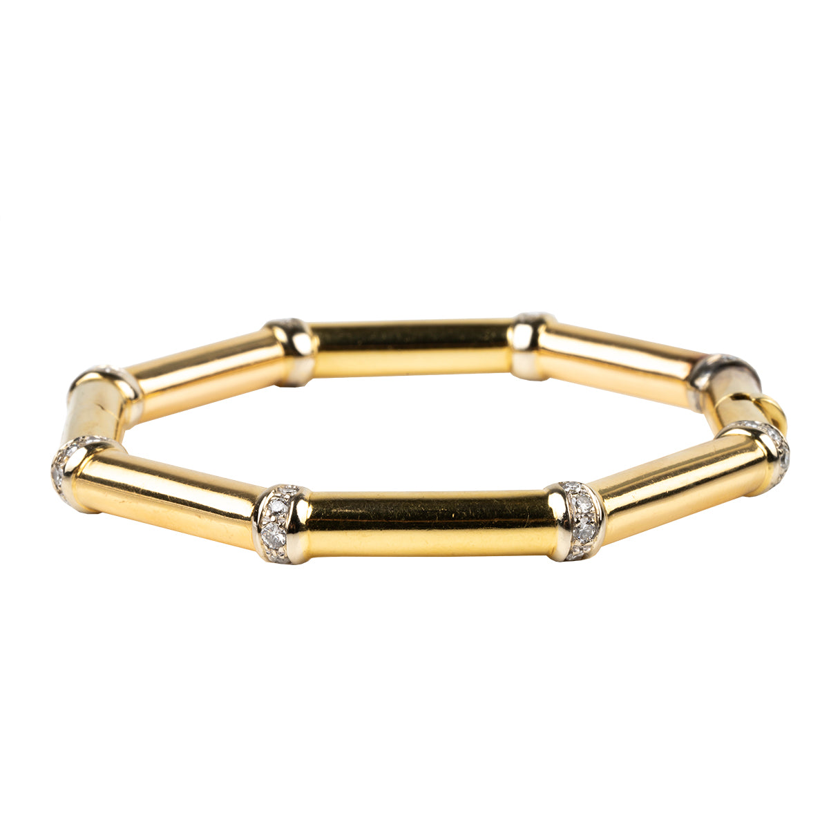 Vintage Tiffany & Co. Diamond and Gold Bangle | Bell and Bird