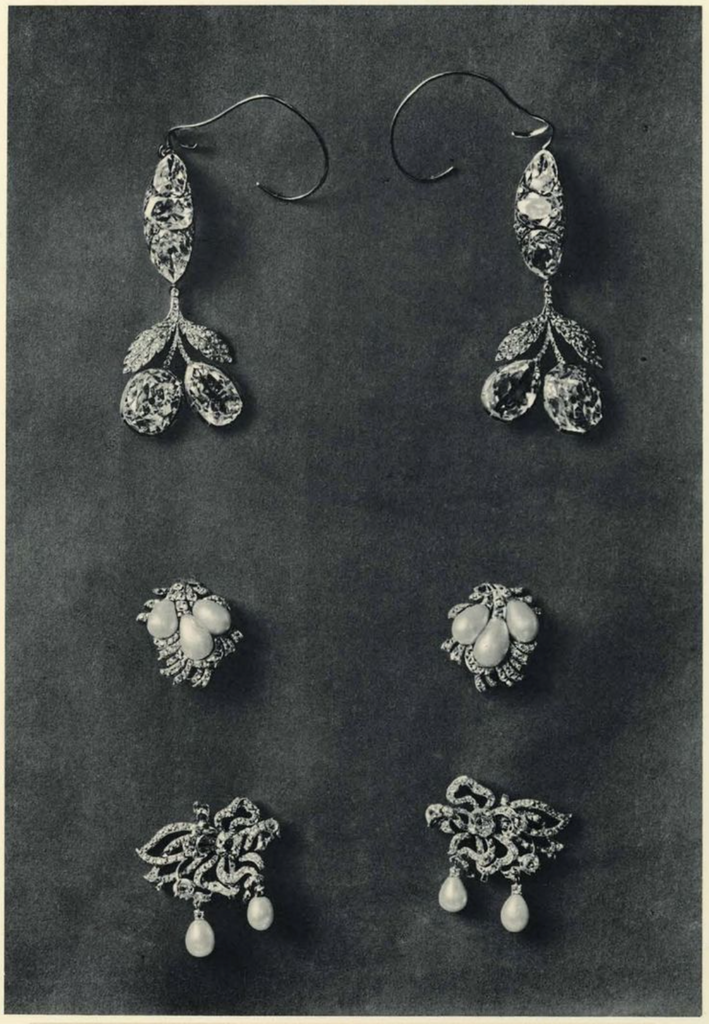 Antique photo of French Royal Diamond and Pearl Earrings