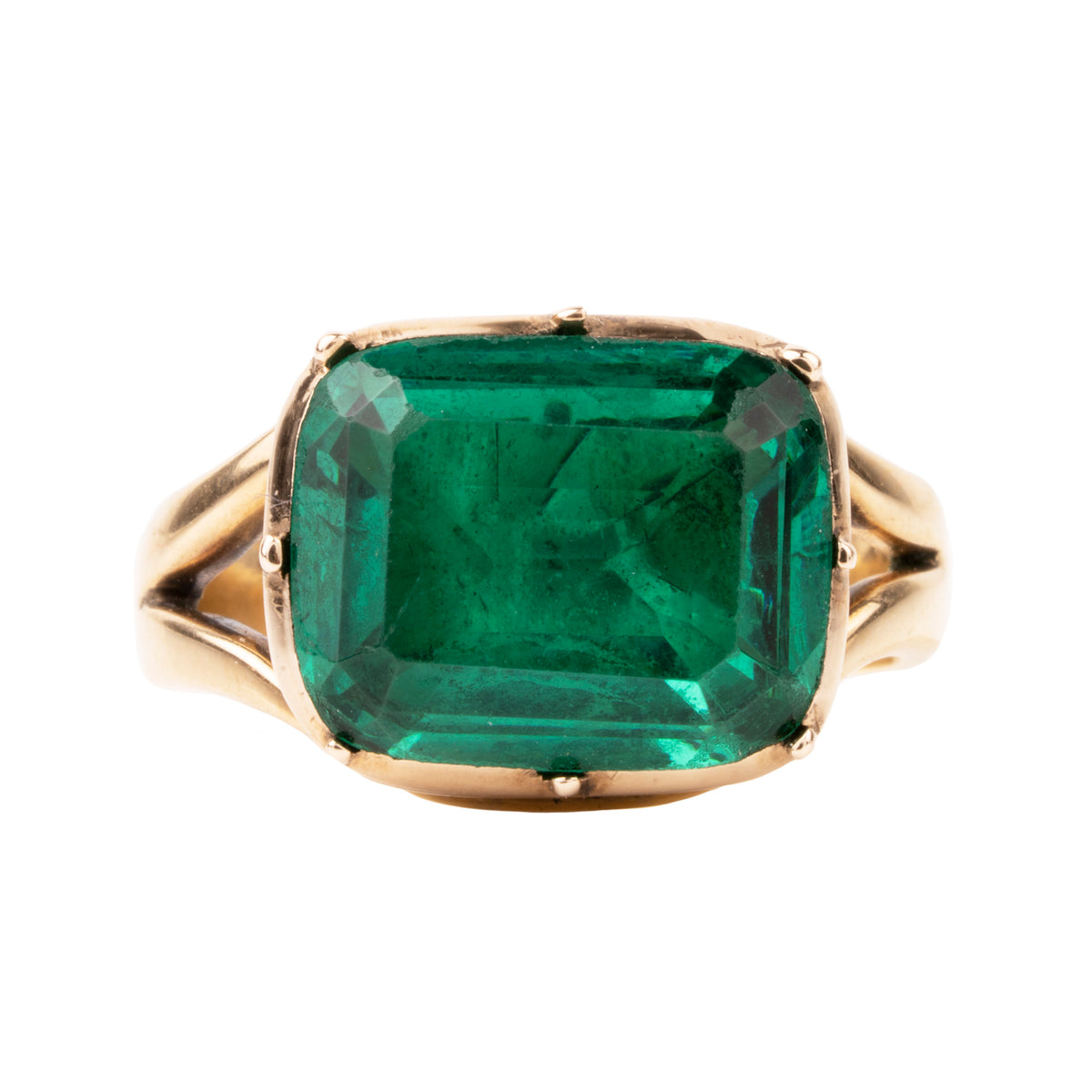 Georgian era Green Paste Ring | Bell and Bird