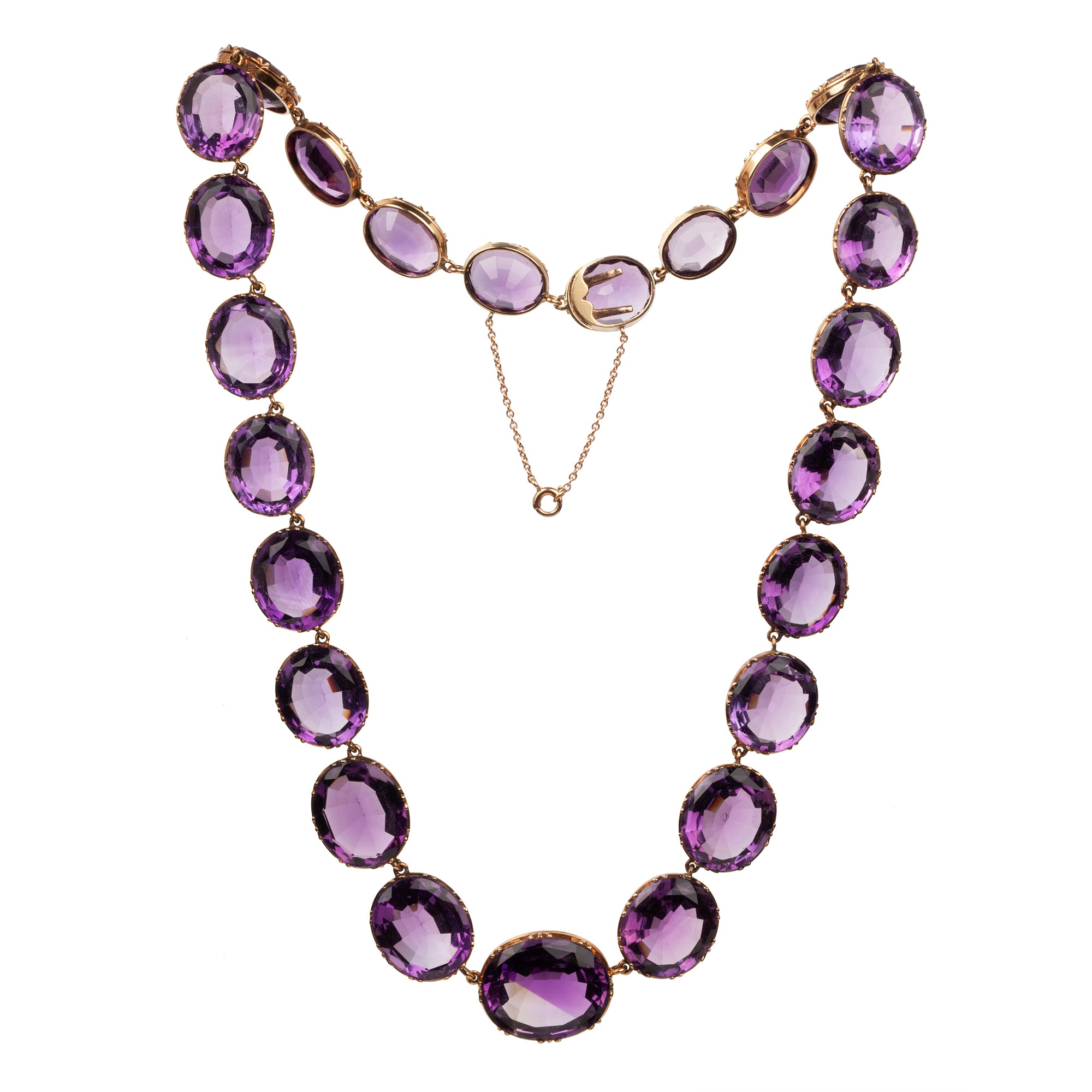 19th Century Amethyst Rivière Necklace – Bell and Bird